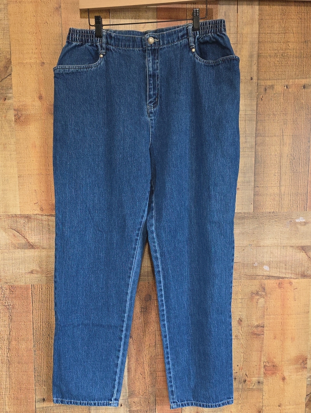 High-Rise Straight Leg Women's Jeans in Deep Indigo